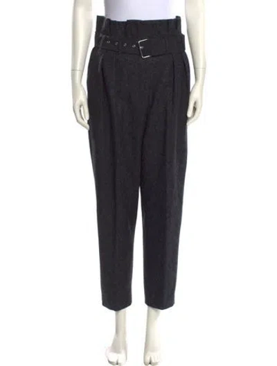 Pre-owned Iro Wool Straight Leg Pants In Gray