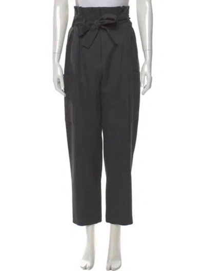 Pre-owned Iro Wool Straight Leg Pants In Gray