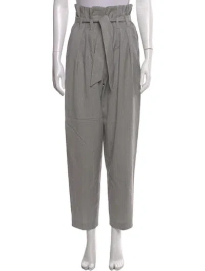 Pre-owned Iro Wool Straight Leg Pants In Gray