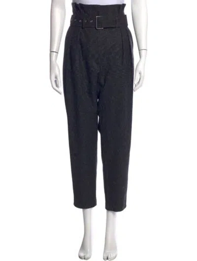 Pre-owned Iro Wool Straight Leg Pants In Gray