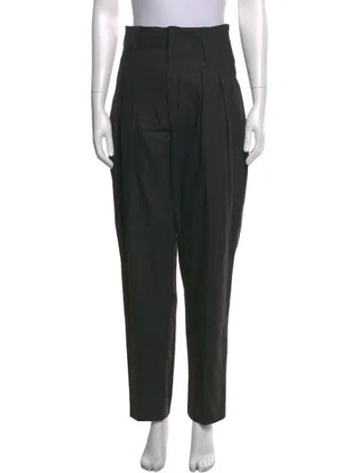 Pre-owned Iro Wool Straight Leg Pants In Grey