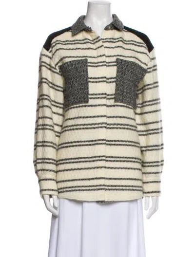 Pre-owned Iro Wool Striped Jacket In Neutral