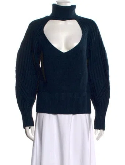 Pre-owned Iro Wool Turtleneck Sweater In Blue