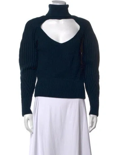 Pre-owned Iro Wool Turtleneck Sweater In Blue