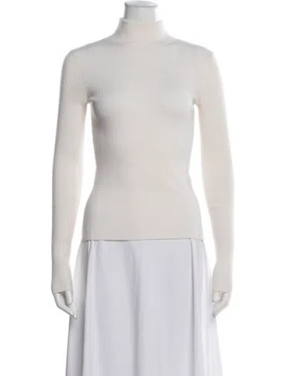 Pre-owned Iro Wool Turtleneck Sweater In White
