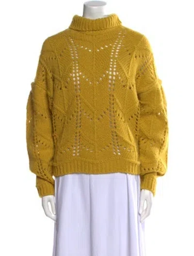 Pre-owned Iro Wool Turtleneck Sweater In Yellow