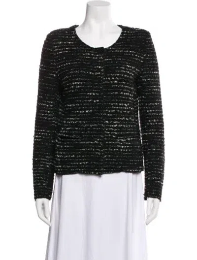 Pre-owned Iro Wool Tweed Pattern Evening Jacket In Black