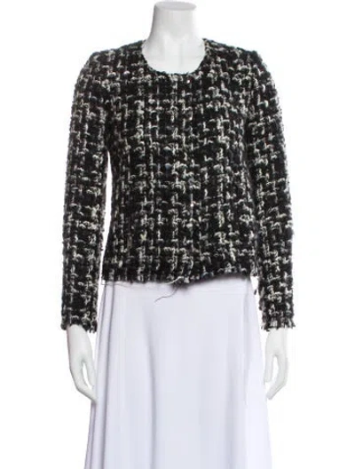 Pre-owned Iro Wool Tweed Pattern Evening Jacket In Black