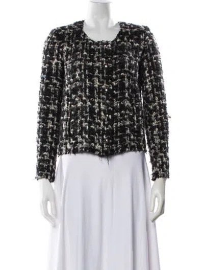 Pre-owned Iro Wool Tweed Pattern Evening Jacket In Black