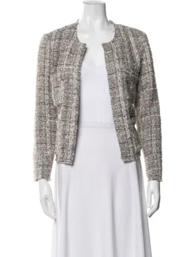 Pre-owned Iro Wool Tweed Pattern Jacket In Grey