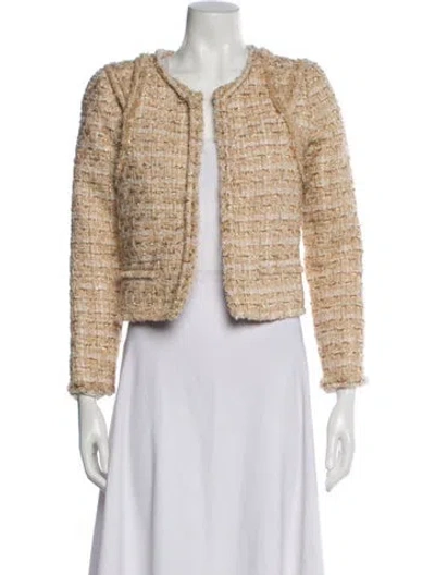 Pre-owned Iro Wool Tweed Pattern Jacket In Neutral
