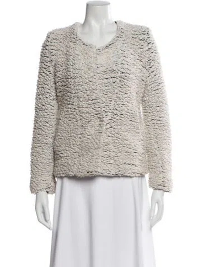 Pre-owned Iro Wool Tweed Pattern Jacket In Neutral