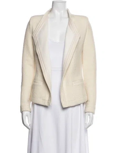 Pre-owned Iro Wool Tweed Pattern Jacket In Neutral