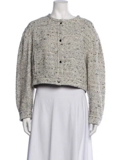 Pre-owned Iro Wool Tweed Pattern Jacket In Neutrals