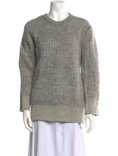 Pre-owned Iro Wool Tweed Pattern Sweater In Grey