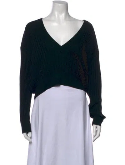 Pre-owned Iro Wool V-neck Sweater In Black