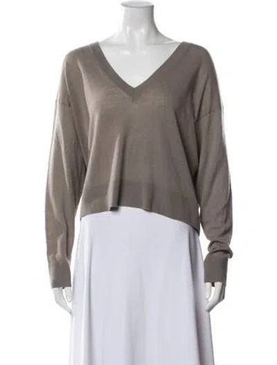 Pre-owned Iro Wool V-neck Sweater In Blue