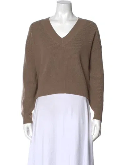 Pre-owned Iro Wool V-neck Sweater In Brown
