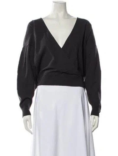 Pre-owned Iro Wool V-neck Sweater In Gray