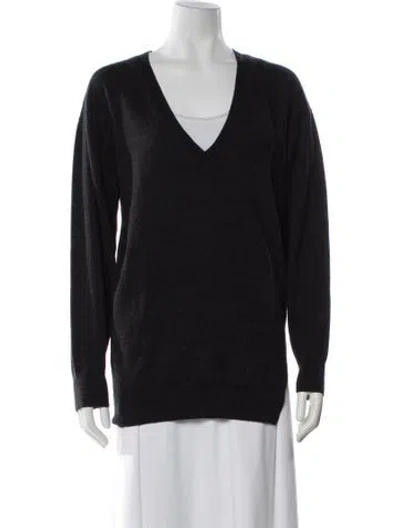 Pre-owned Iro Wool V-neck Sweater In Gray