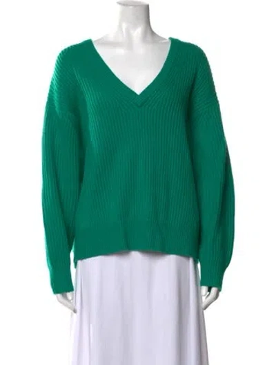 Pre-owned Iro Wool V-neck Sweater In Green