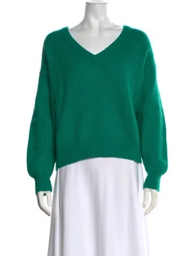Pre-owned Iro Wool V-neck Sweater In Green
