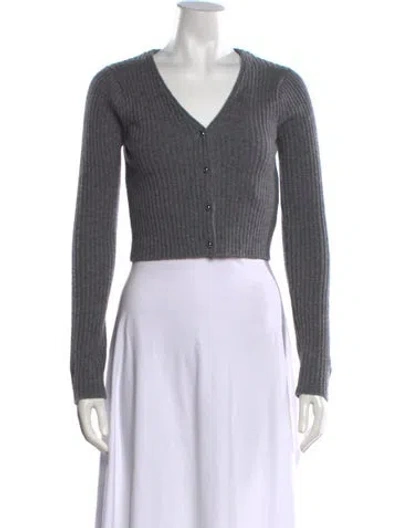 Pre-owned Iro Wool V-neck Sweater In Grey