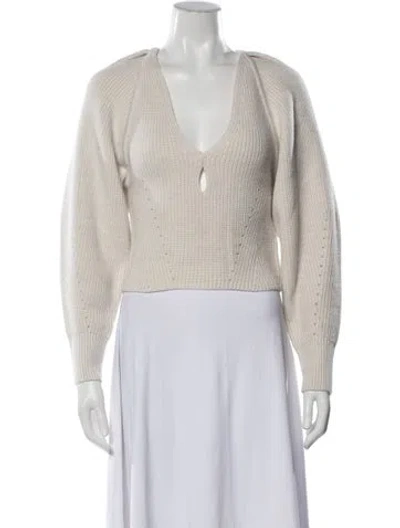 Pre-owned Iro Wool V-neck Sweater In Grey