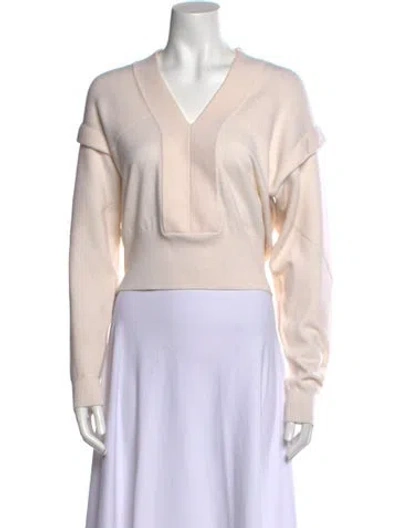 Pre-owned Iro Wool V-neck Sweater In Neutral