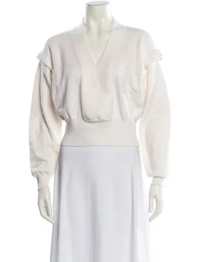 Pre-owned Iro Wool V-neck Sweater In Neutral