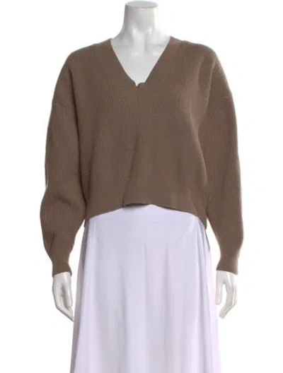 Pre-owned Iro Wool V-neck Sweater In Neutral