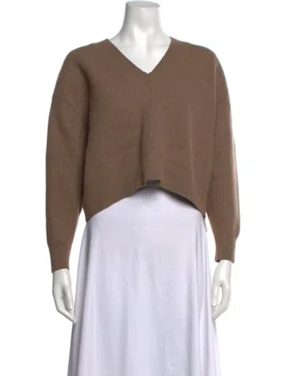 Pre-owned Iro Wool V-neck Sweater In Neutrals