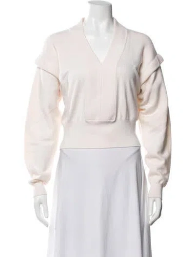 Pre-owned Iro Wool V-neck Sweater In Neutrals