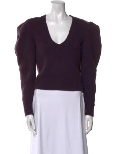 Pre-owned Iro Wool V-neck Sweater In Purple