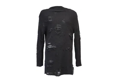 Iro X Anja Rubik Iriza Distressed Dress In Black Cotton