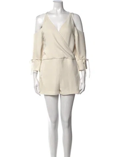 Pre-owned Iro X Violet & Grace V-neck Romper In Neutral