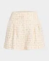 Iro Xaga Tweed Trouser Shorts In Ecrusilver