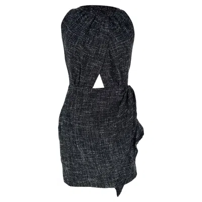 Pre-owned Iro Yasmina Cut-out Tweed Mini Black Cotton