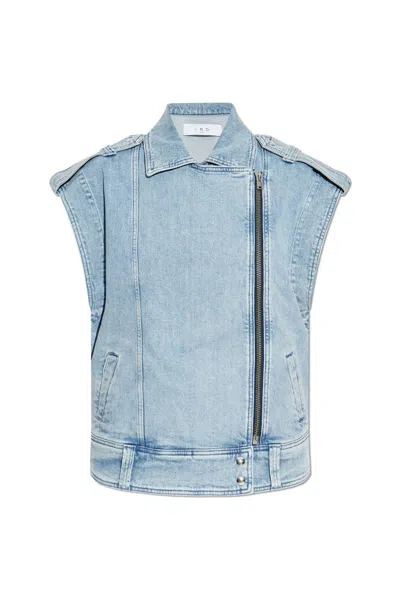 Iro Sleeveless Denim Vest In Blue