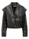 Iro Yukito Belted Leather Jacket In Black
