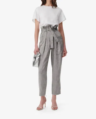 Iro Zinah High Waist Pant In Black & White In Gray