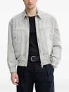 Iro Zip-fastening Denim Jacket In Gray