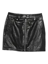 Iro Zip-front Leather Skirt In Black
