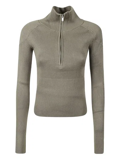 IRO ZIP RIBBED SWEATER