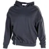 Iro Zipper Detail Hoodie In Navy Blue Polyamide In Blue