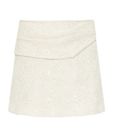 Iro Zipper Skirt In White