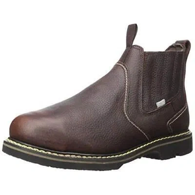 Pre-owned Iron Age Ia5018 Men's Groundbreaker Safety Toe Industrial Boot, Brown