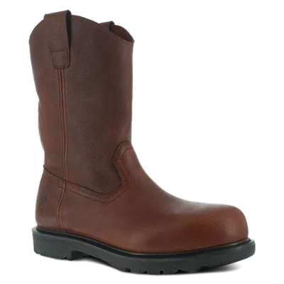 Pre-owned Iron Age Men's 11" Hauler Composite Toe Pull On Work Boot Brown - Ia0194