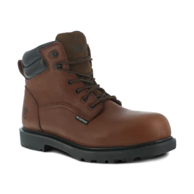 Pre-owned Iron Age Men's 6" Hauler Composite Toe Waterproof Work Boot Brown - Ia0160, Brow