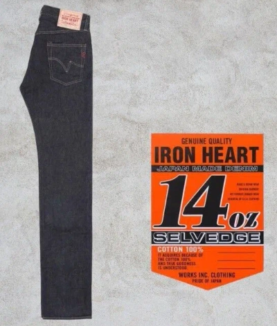 Pre-owned Iron Heart 666s-14 14oz Selvedge Denim Slim Straight Motorcycle W28-40 Japan In Blue